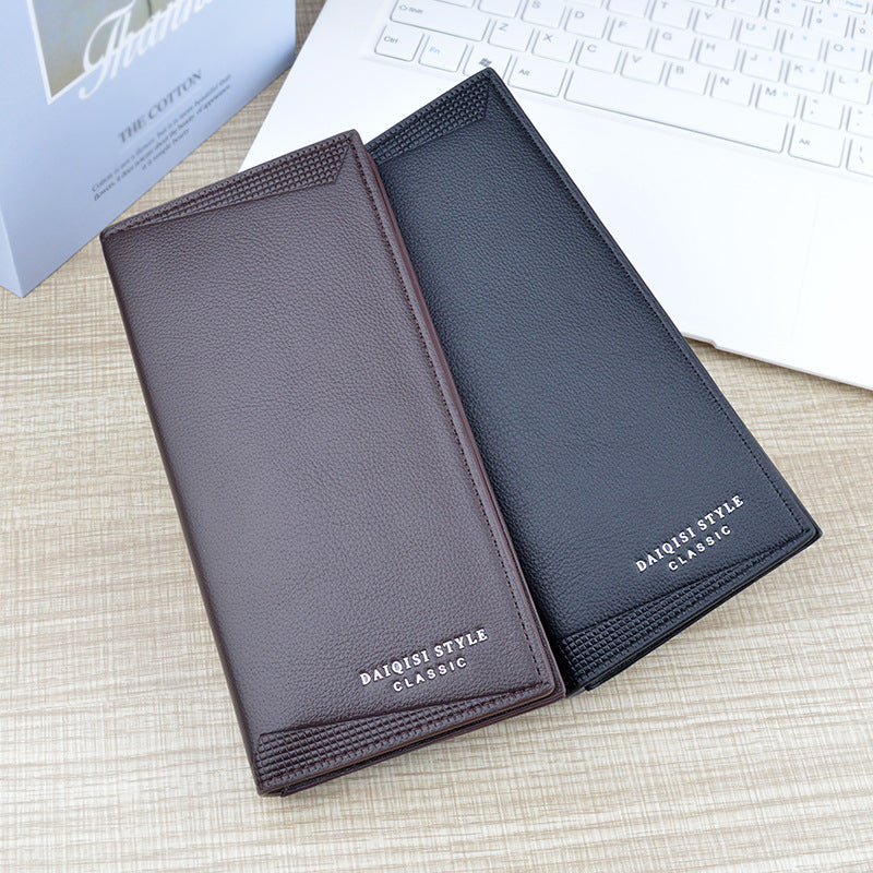 Men's Type Fashion Embossing Vertical Open Suit Large Men's Wallet