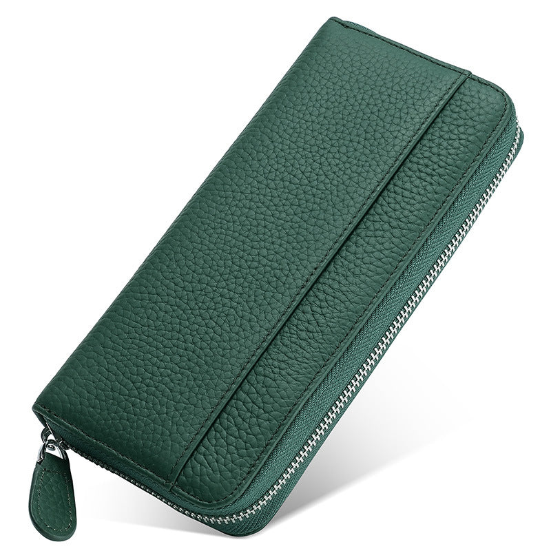 Women's & Men's & Genuine Leather Credit Long Clutch Purses