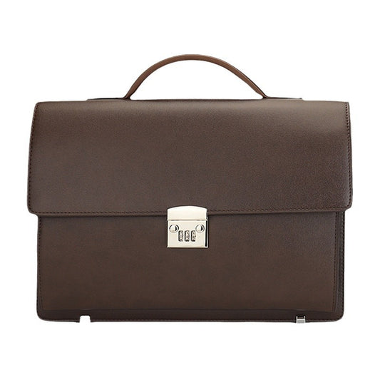 Men's Computer Cowhide Password Genuine Leather Men's Briefcases