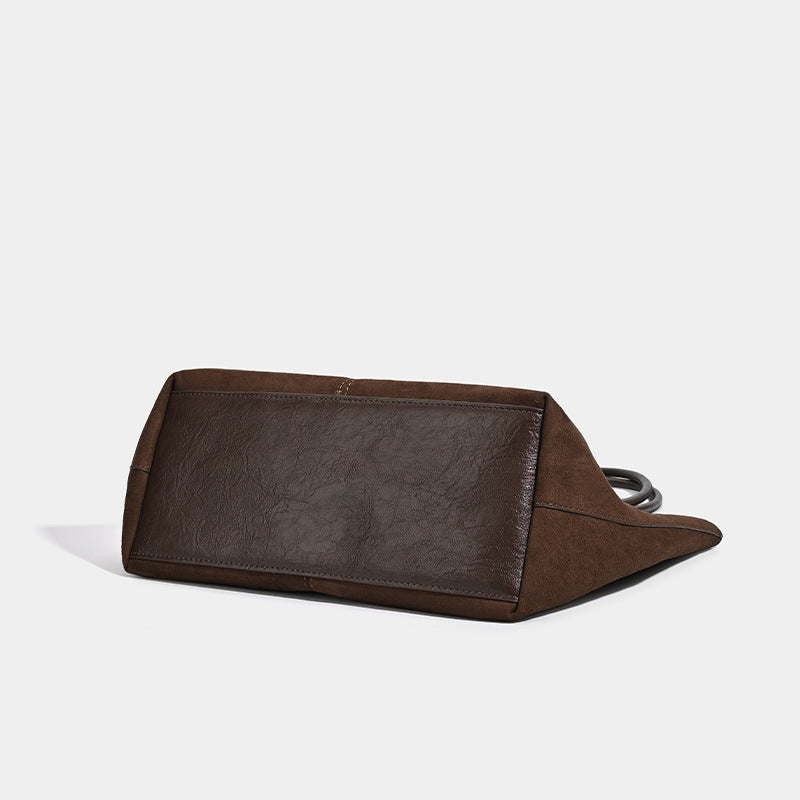 Fashion Large Capacity Vintage Suede Leisure Commute Women's Shoulder Bag