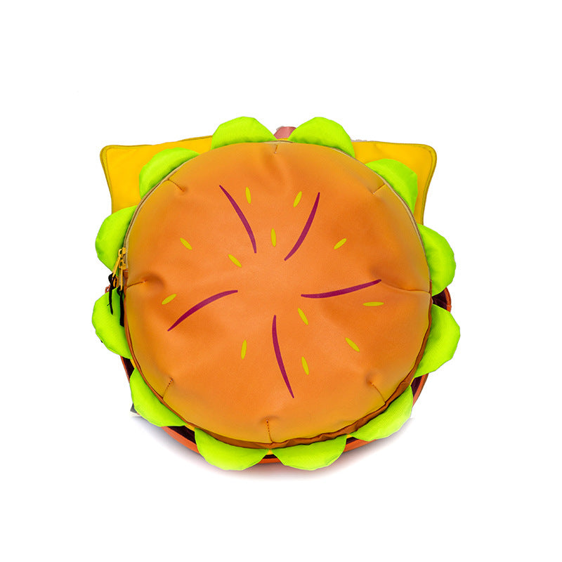 Women's Cute Cheese Hamburger Design Funny Creative Backpacks