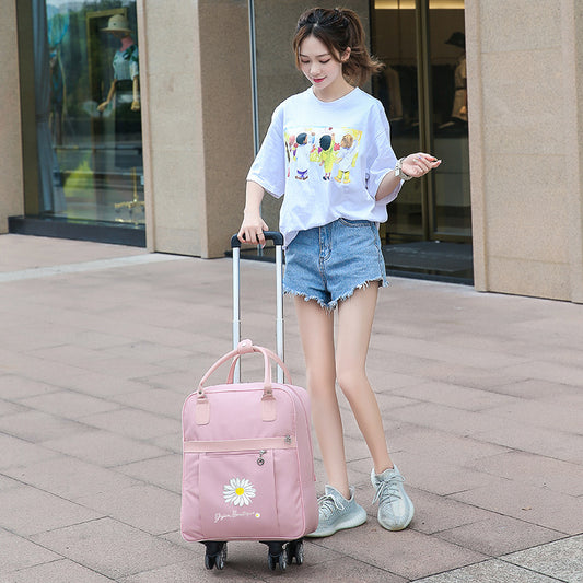Can Back Female Hand-held Cute Large Capacity Draw-bar Travel Bags