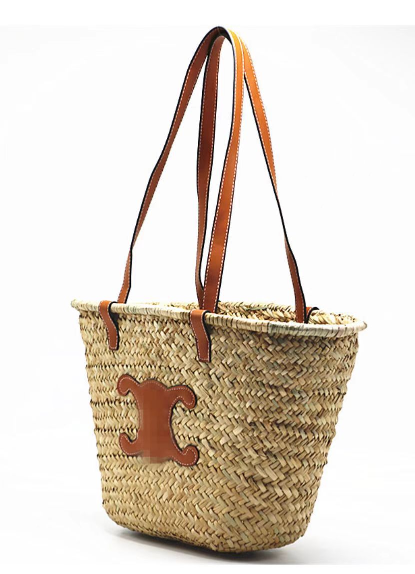 Women's Grass Oblique Knitting Craft Fashion Palm Shoulder Bags
