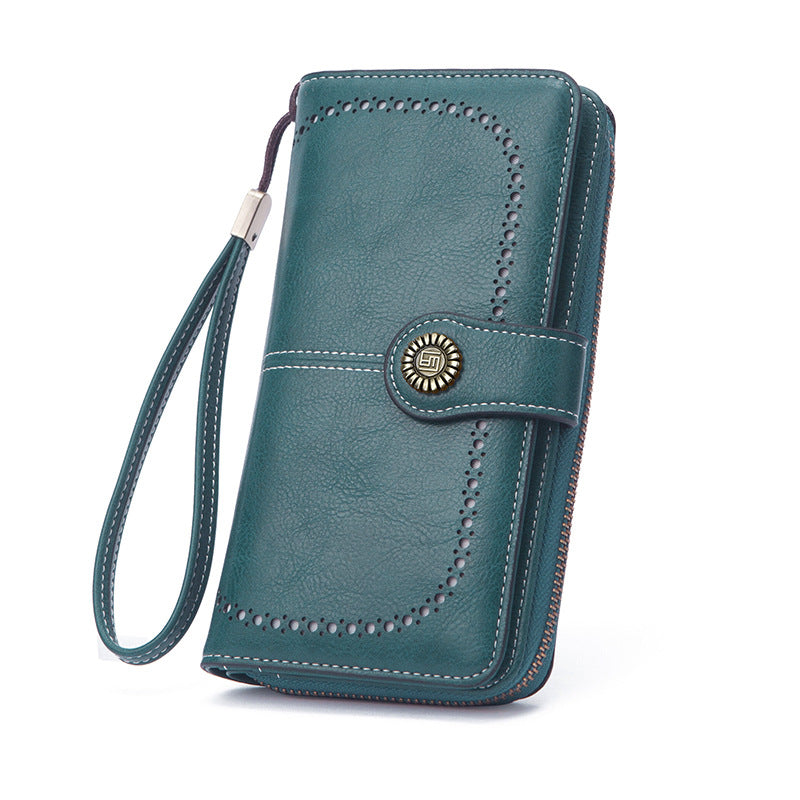 Women's Fashion Zipper Large Capacity Long Handbags