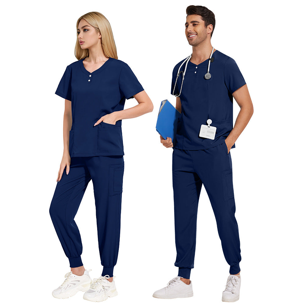 Women's & Men's & Frosted Jogger Hospital Medical Surgical Gown Pharmacy Beauty Uniform