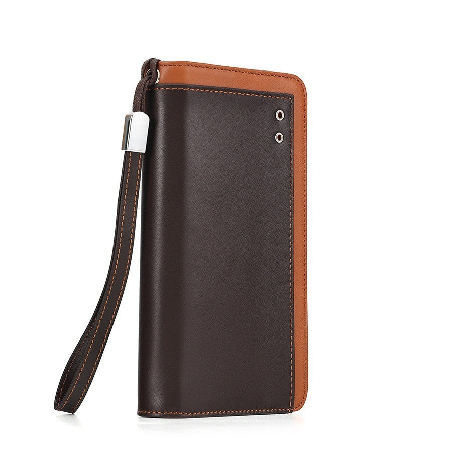 Men's Business Clutch Multiple Slots Long Genuine Leather Premium Men's Wallet