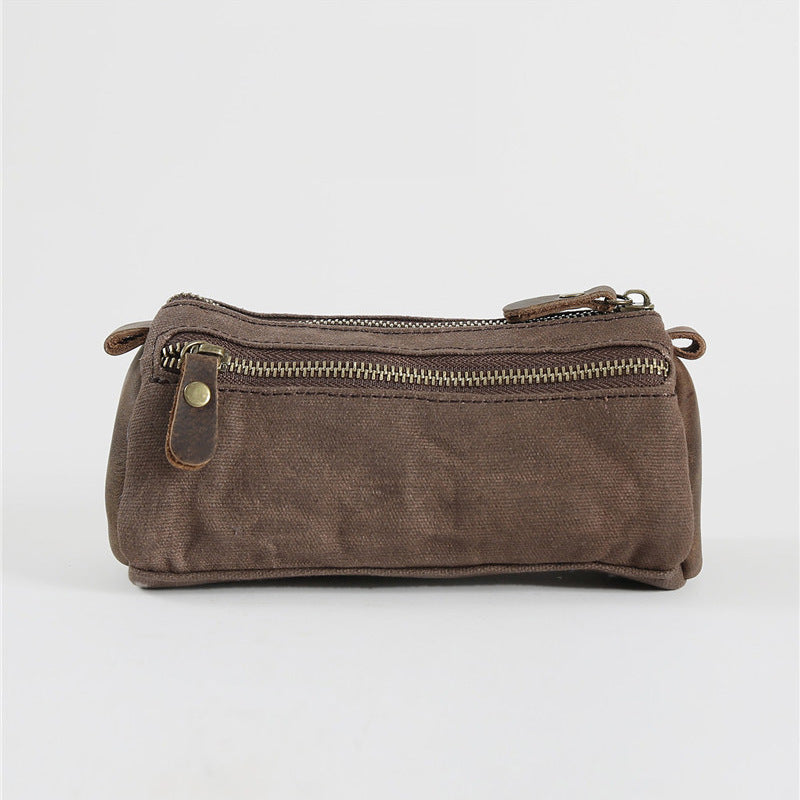 Women's & Men's & Clutch Vintage Canvas Long Zipper Bags