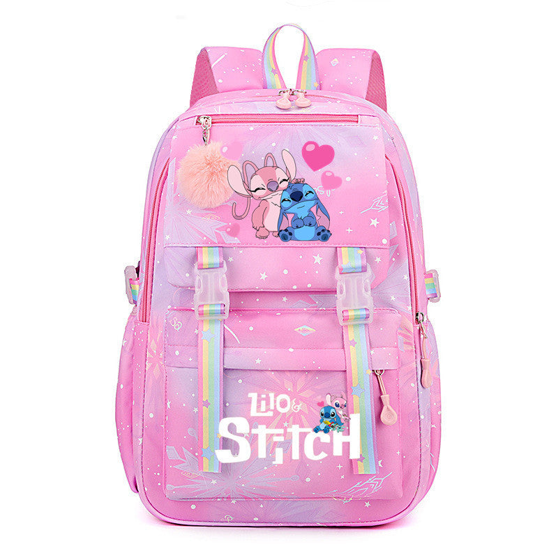 Star Stitch Large Capacity Rainbow Printing Backpacks