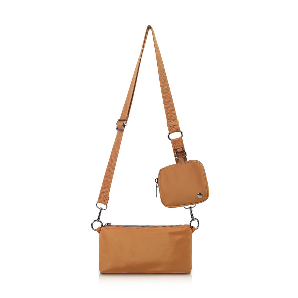 Solid Color Simple Double Daily Commuter Women's Messenger Bag