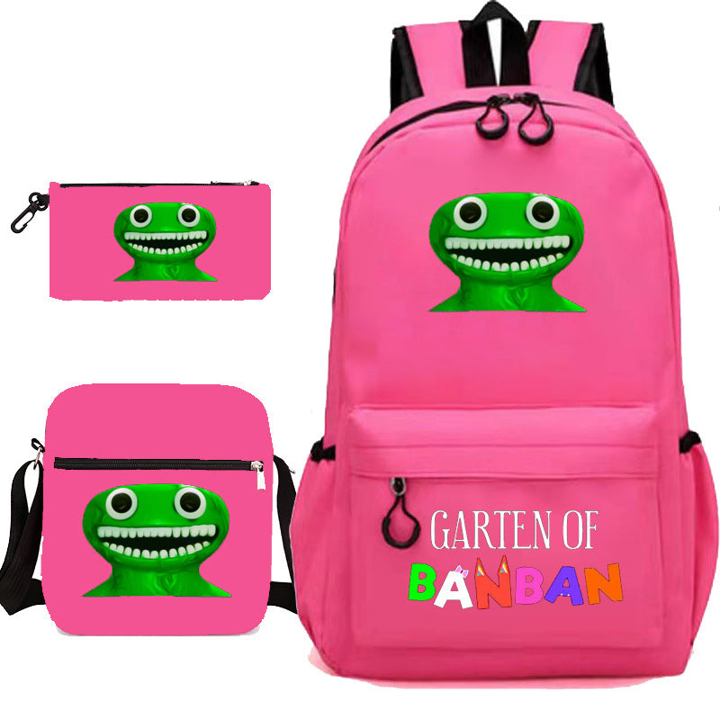 Elegant Unique Garden Game Pencil Three-piece Elementary School Students' Schoolbags