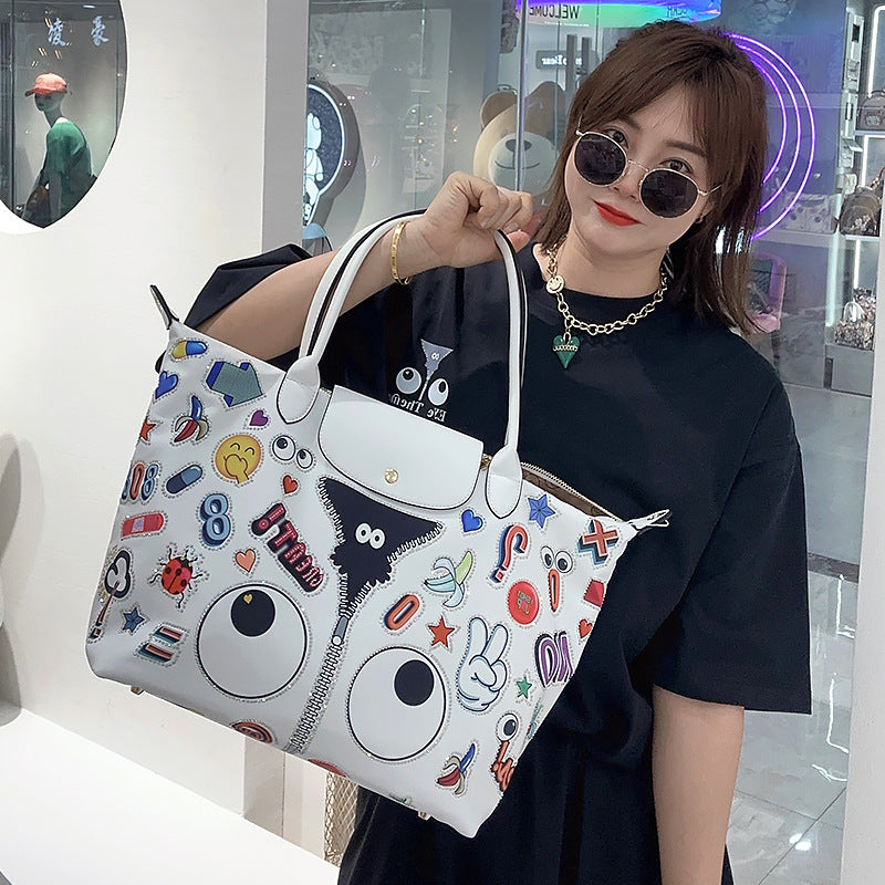 Women's Fashion Iti Printing Super Large Capacity Storage Bags