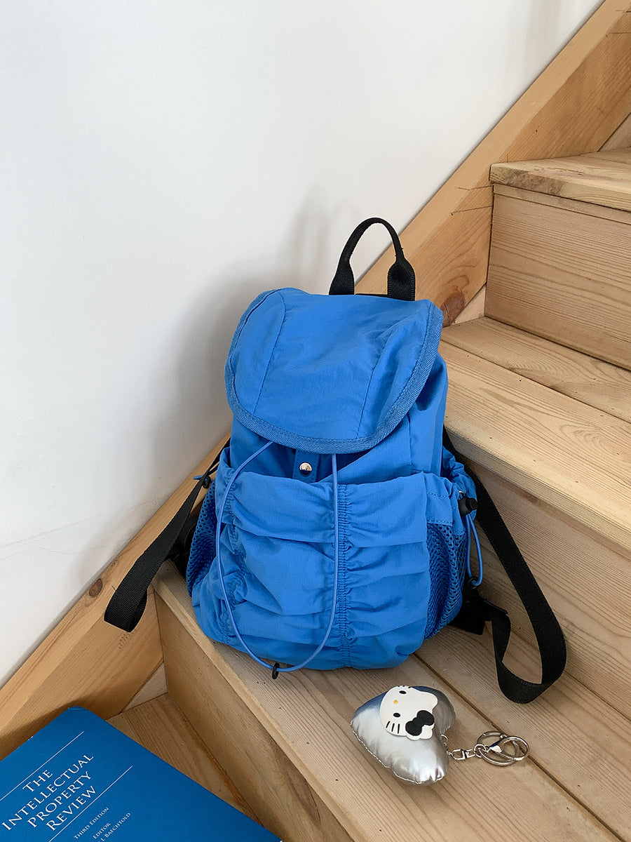 High-grade Flip Magnetic Snap Niche Pleated Backpacks