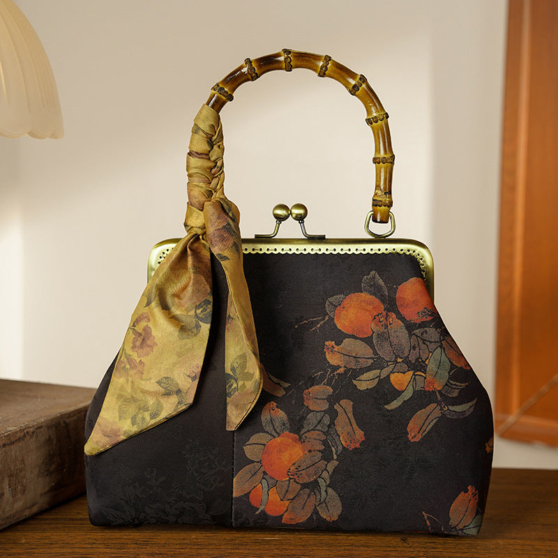 Cheongsam Printed Ancient Style Banquet Portable Handbags
