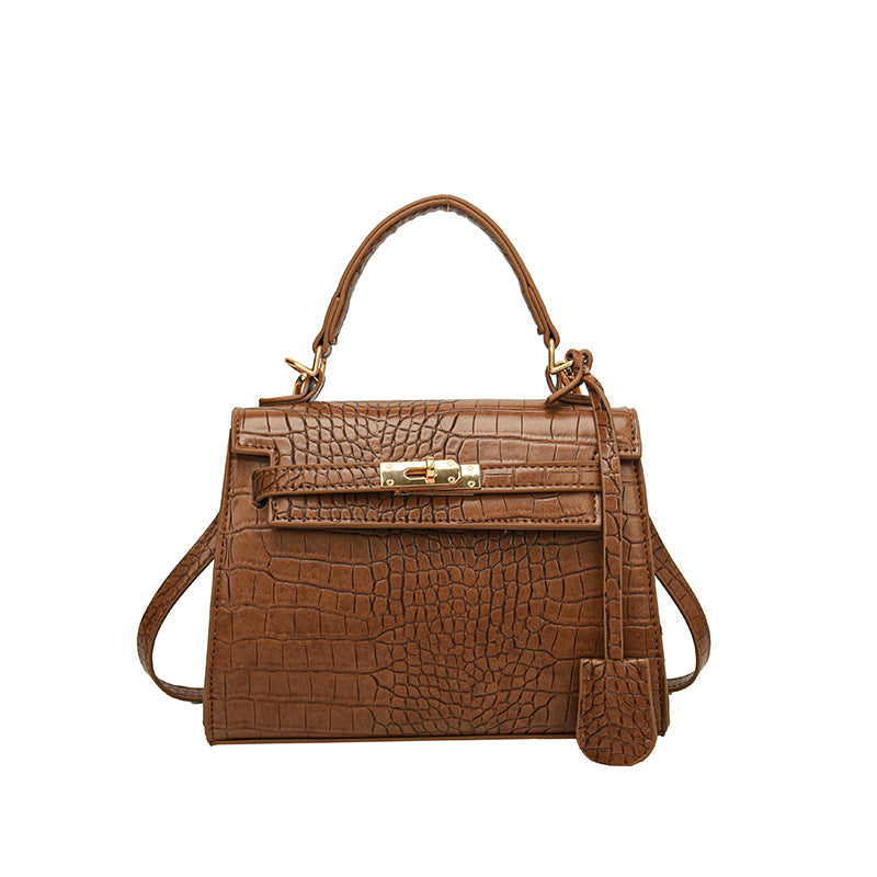 Women's Crocodile Pattern Portable Kelly Fashionable Stylish Popular Bags