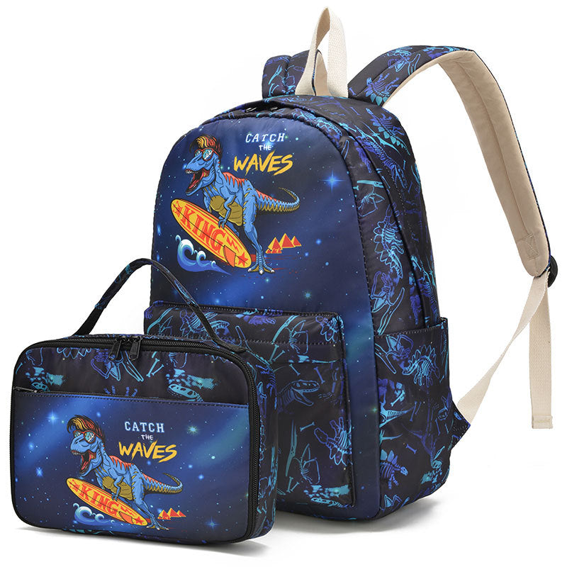 Children's Primary Three-piece Suit Dinosaur Printed Elementary School Students' Schoolbags