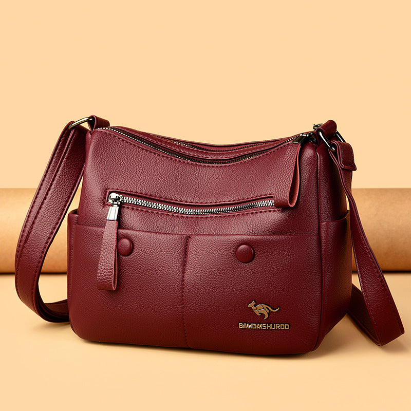 Women's Mother Simple Versatile Large Capacity Soft Crossbody Bags
