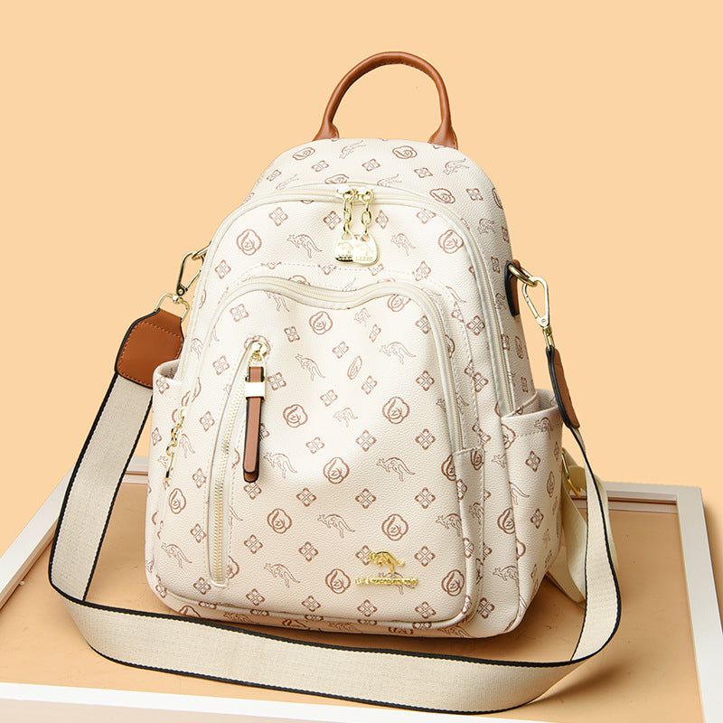 Women's Kangaroo Soft Leather Large Capacity Fashion Backpacks