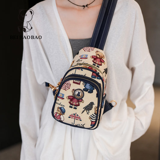 Women's Slouchy Source Design Cartoon Bear Waist Packs