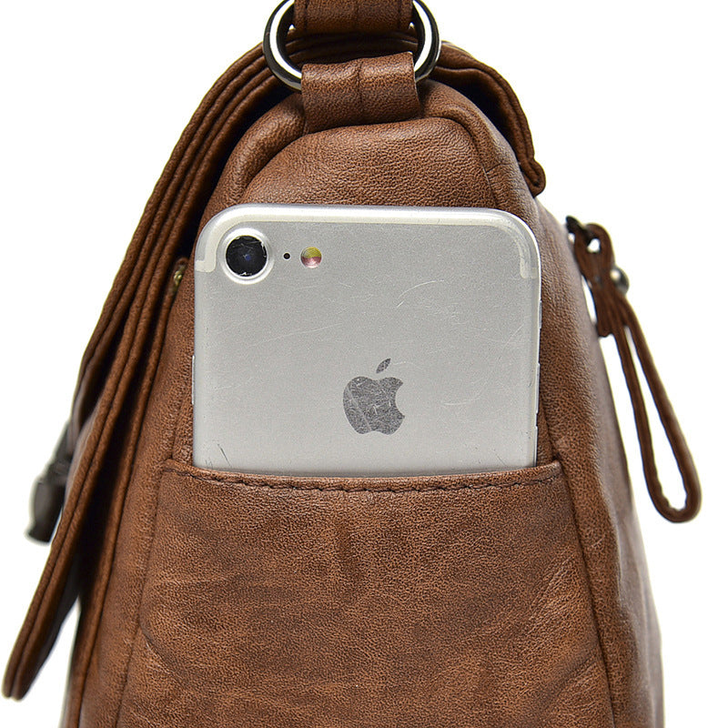 Women's Leather Popular Retro Fashion Western Style Shoulder Bags