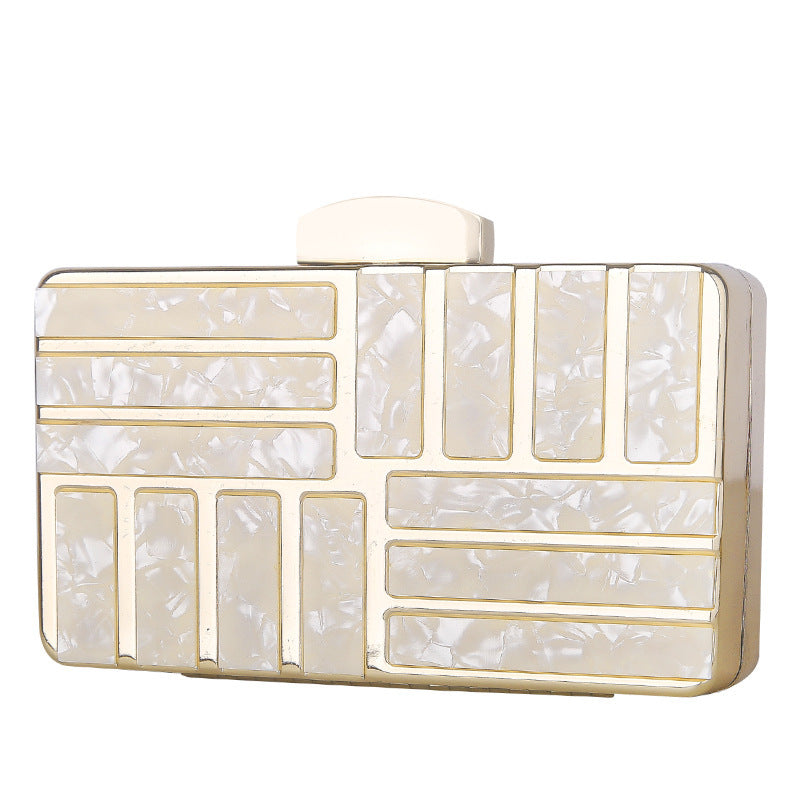 Women's Clutch Portable Acrylic Simple Chain Bridal Gown Evening Bags