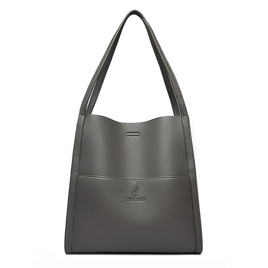 Women's High Quality Luxury Simple Solid Color Shopping Large Shoulder Bags
