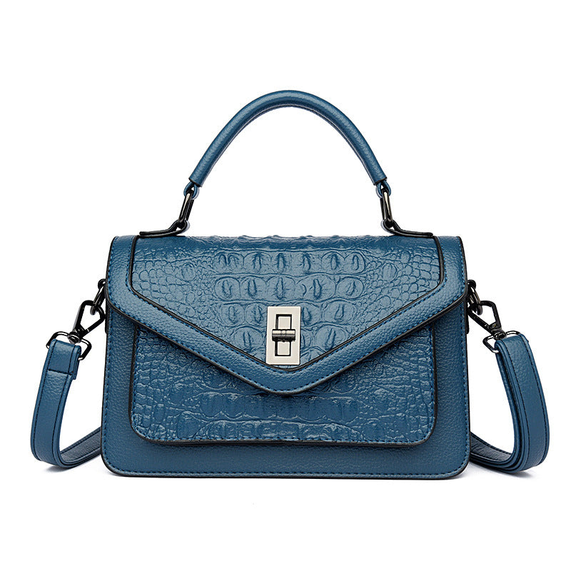 Women's Kelly Fashion Crocodile Pattern Korean Handbags