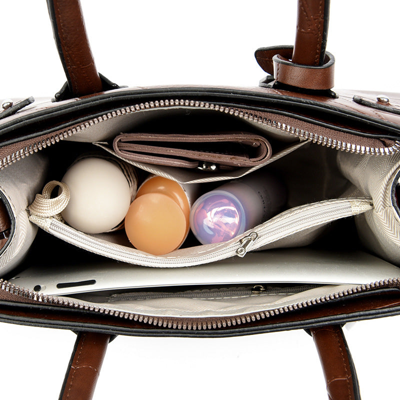 Women's Comfortable Stitching Large Capacity Commuter Tote Bags