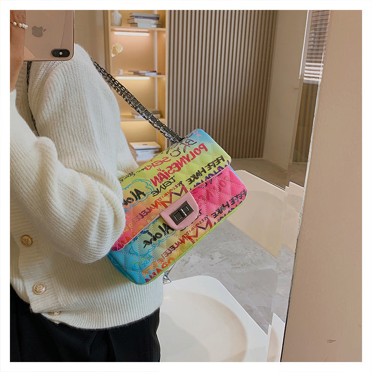 Women's Diamond Chain Iti Portable Hot Mom Crossbody Bags