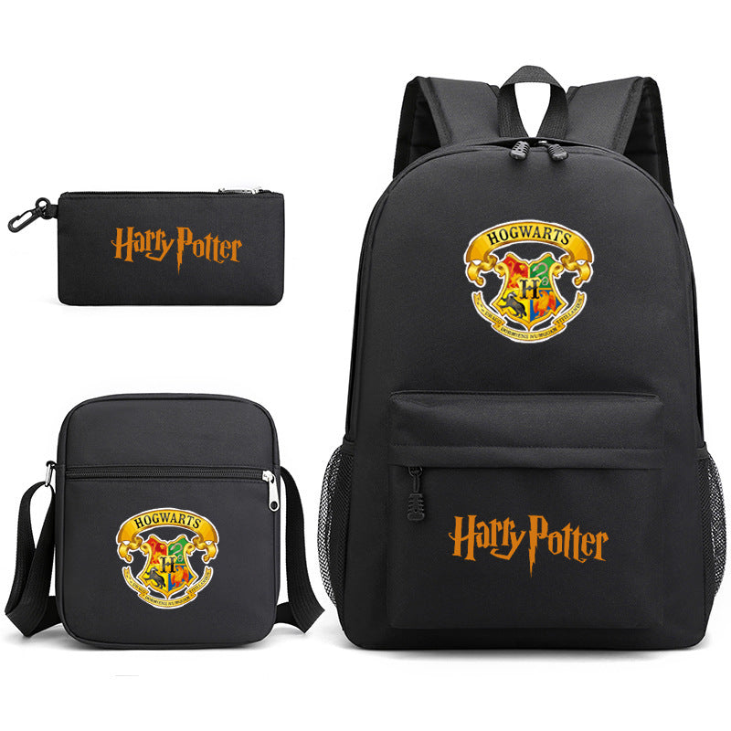 Graceful Harry Potter Pattern Pencil Three-piece Backpacks