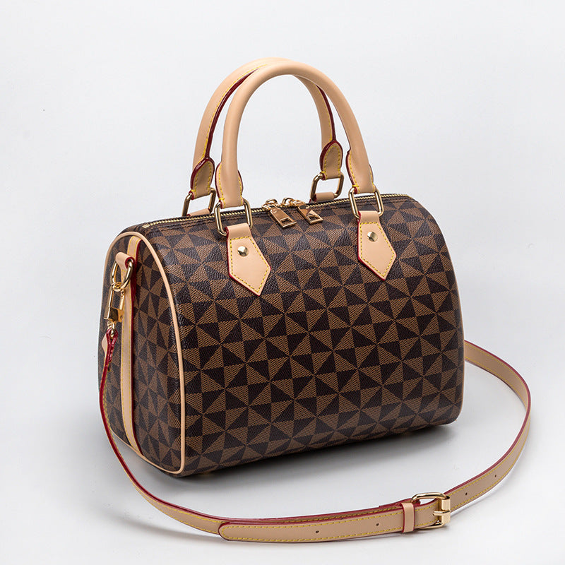 Women's Simple Easy To Match Boston Print Bags