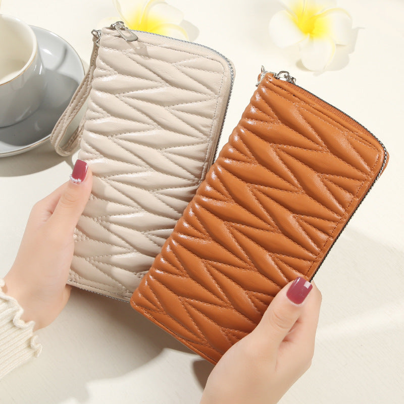 Women's Zipper Fashion Large Capacity Soft Leather Change Bags