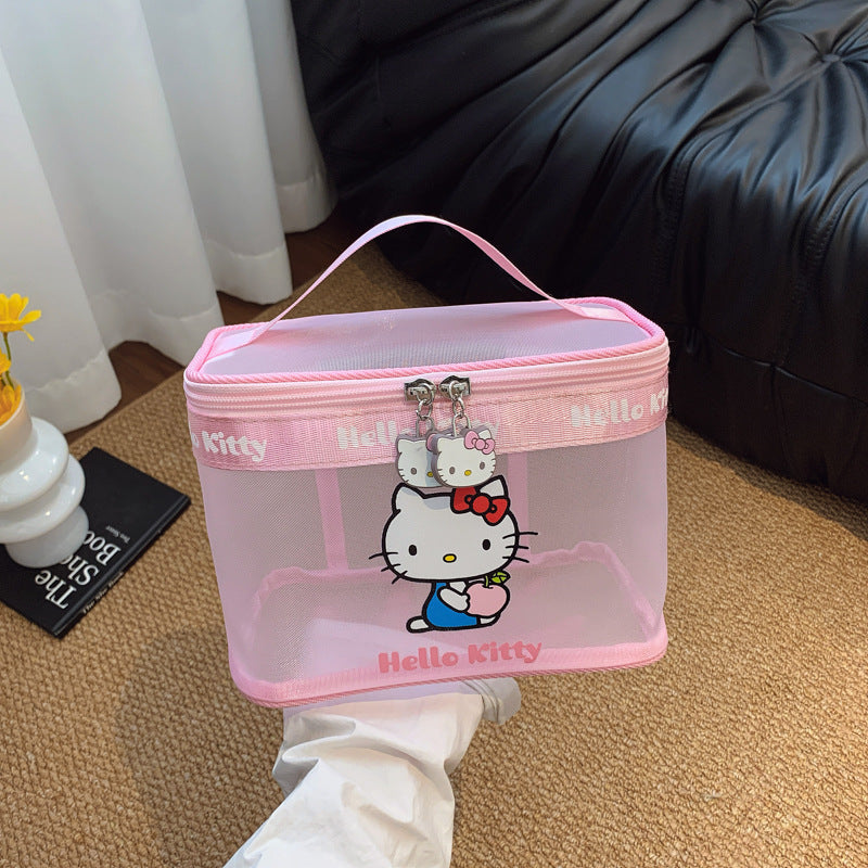 Authorized Mesh Portable Large Capacity Toiletry Women's Handbag