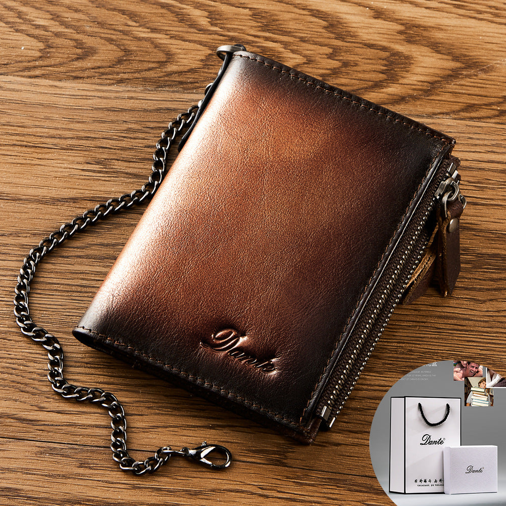 Layer Cowhide Rub Color Driving License Coin Purses