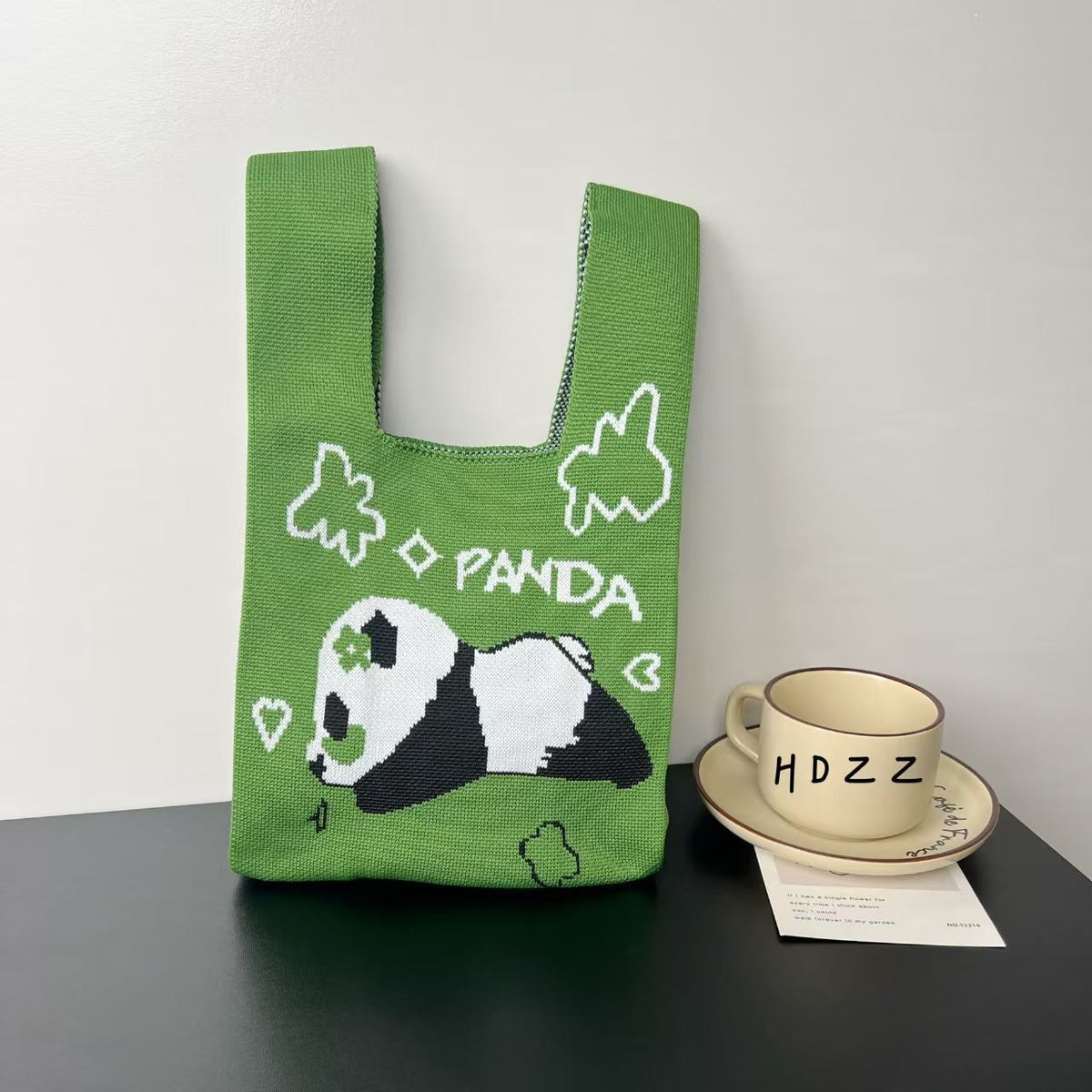 Women's Cute Panda Knitted Gift Niche High-grade Women's Handbag