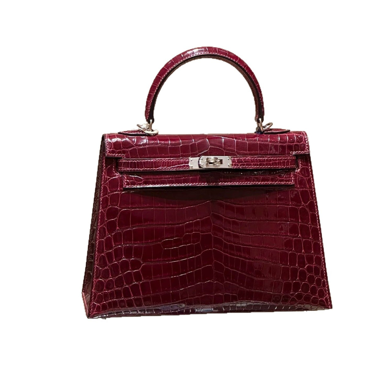 Women's Crocodile Pattern Second Generation Kelly Retro Bags