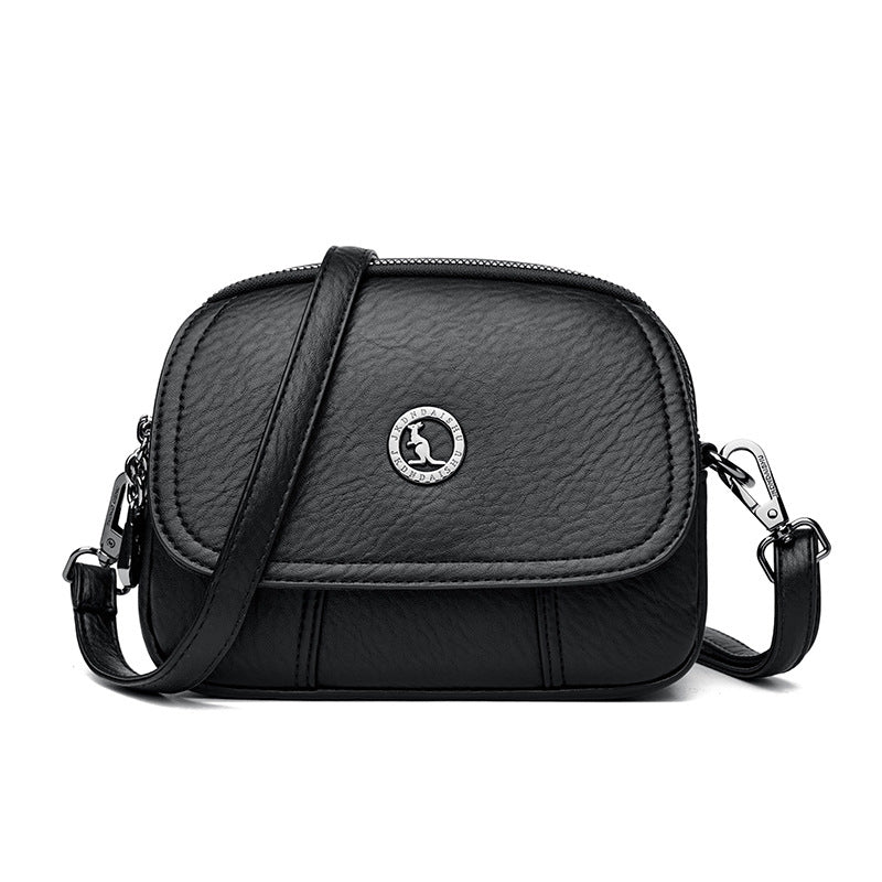 Soft Leather Round Chinese Style Kangaroo Retro Bags