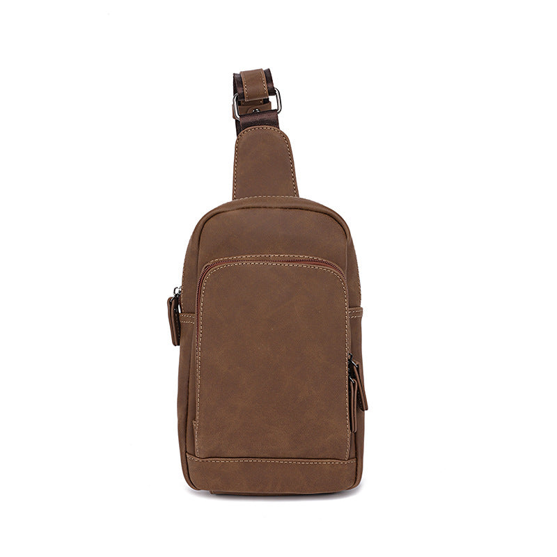 Men's Korean Style Cycling Crazy Horse Leather Bags