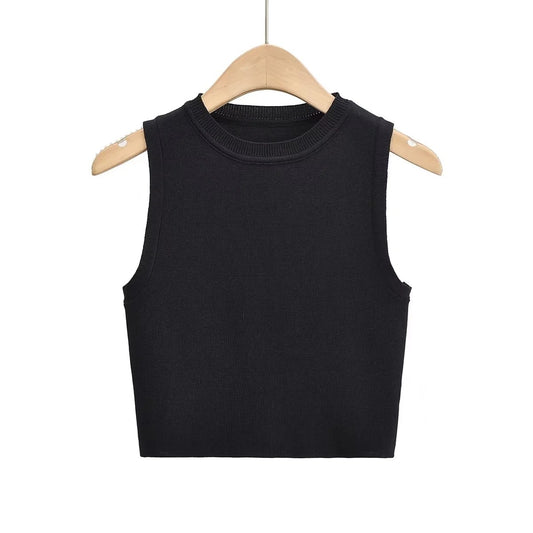 Women's Summer Sleeveless Elastic Knitted For Tops