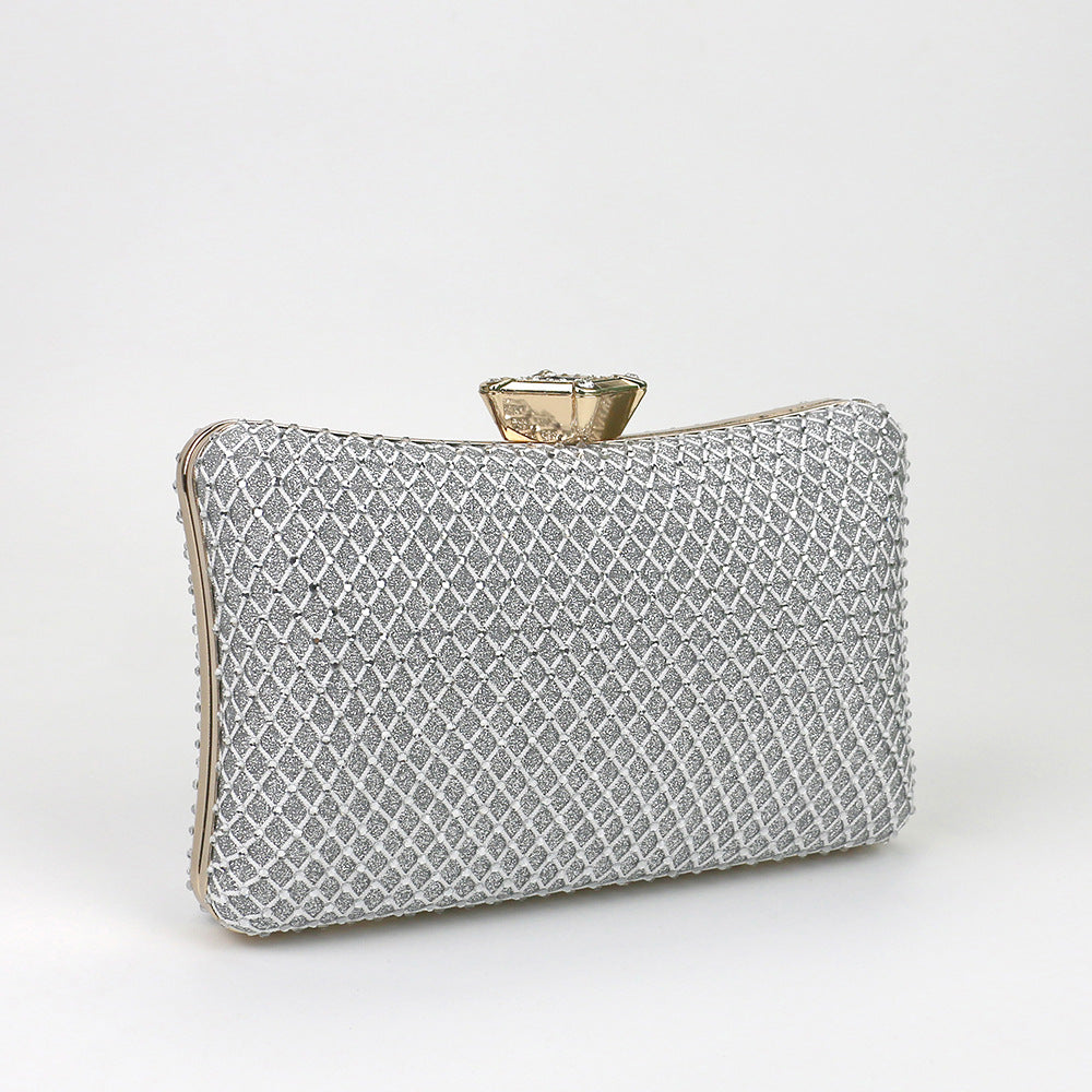Fashion Net Drill Dinner Clutch Banquet Crossbody Bags