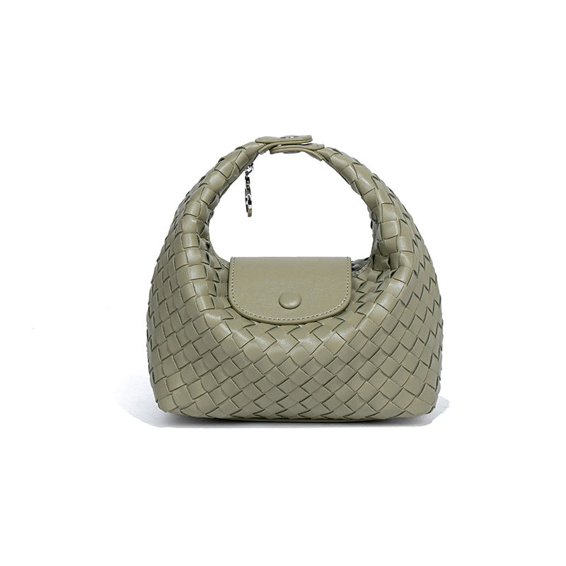 Women's Dragon Inlaid Woven Portable Selenodont Dumpling Armpit Bags