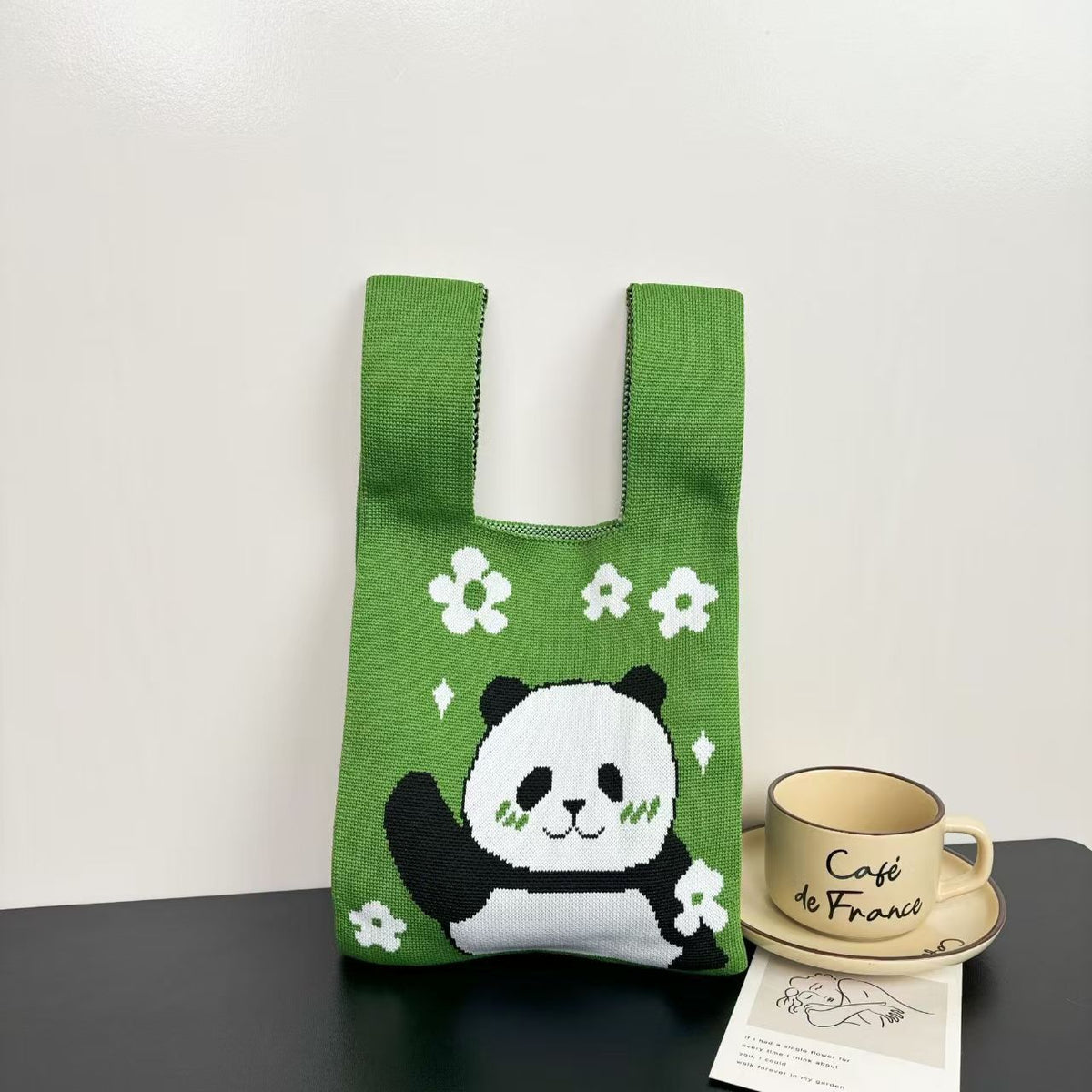 Women's Cute Panda Knitted Gift Niche High-grade Women's Handbag