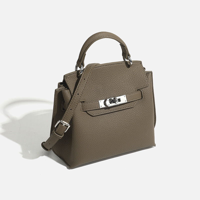 Women's High-grade Niche Commuter Retro Lychee Pattern Lock