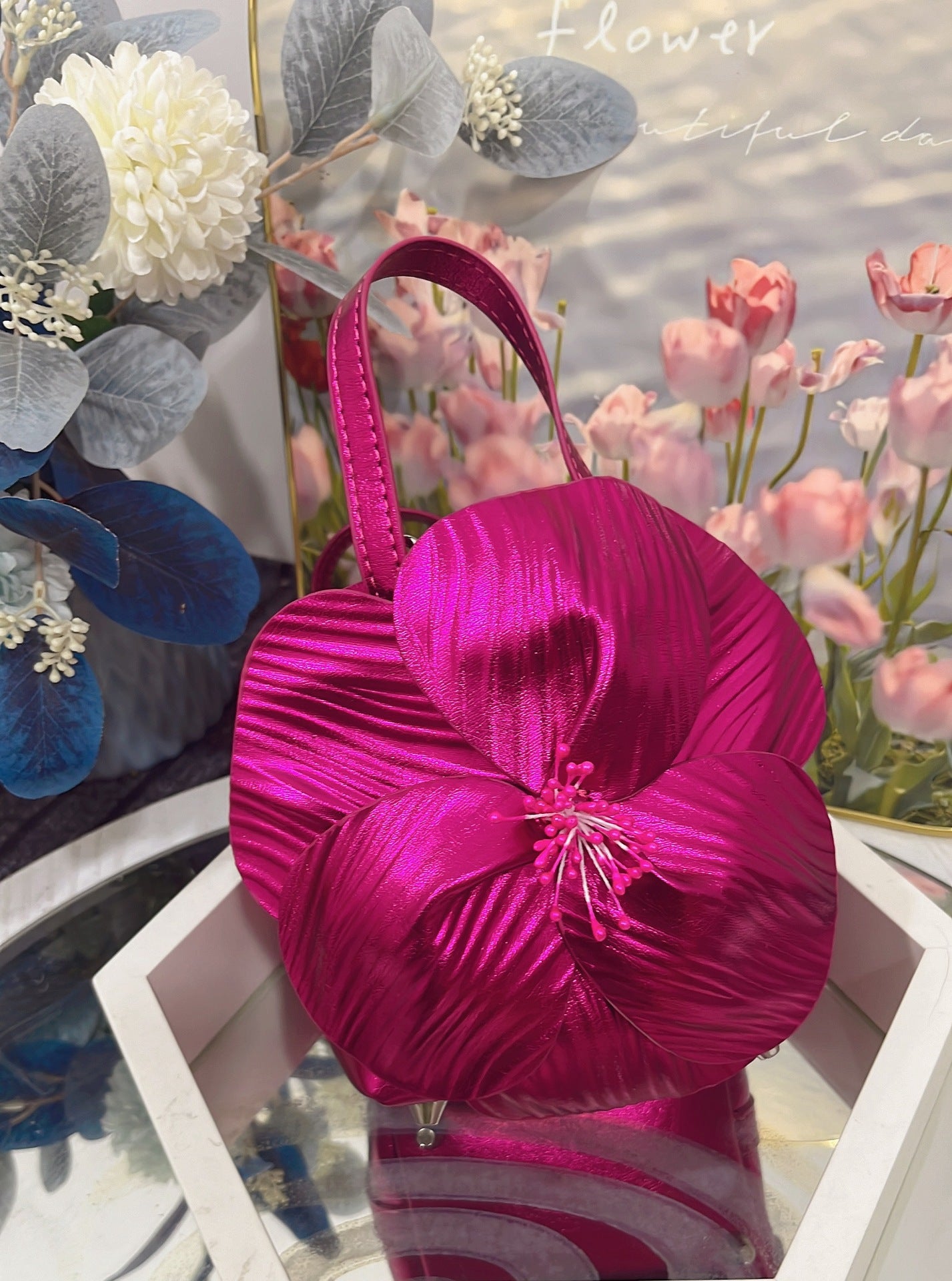 Women's Early Spring French Petal Flower Creative Bags