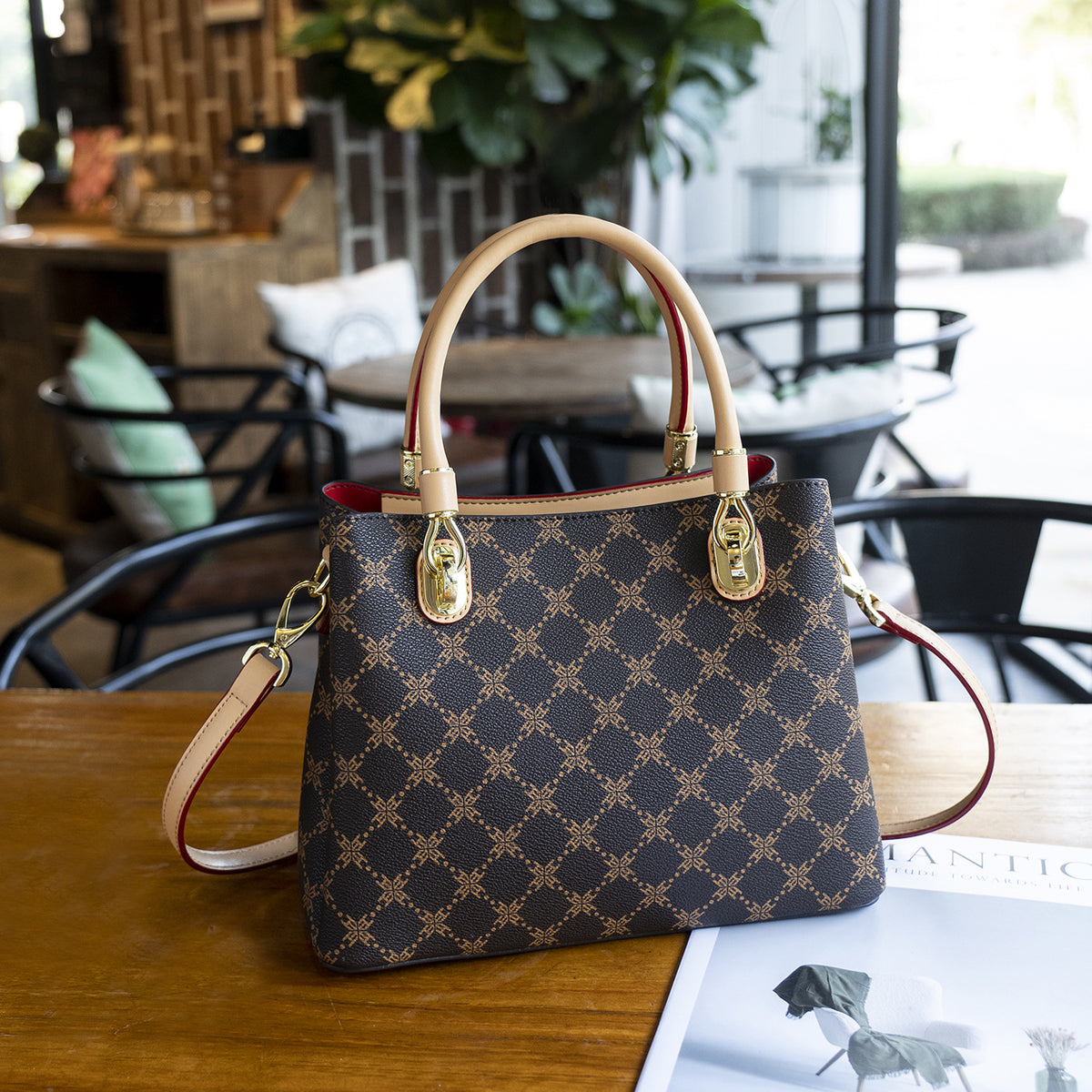 Women's Genuine Leather Affordable Luxury Fashion Printed Women's Handbag