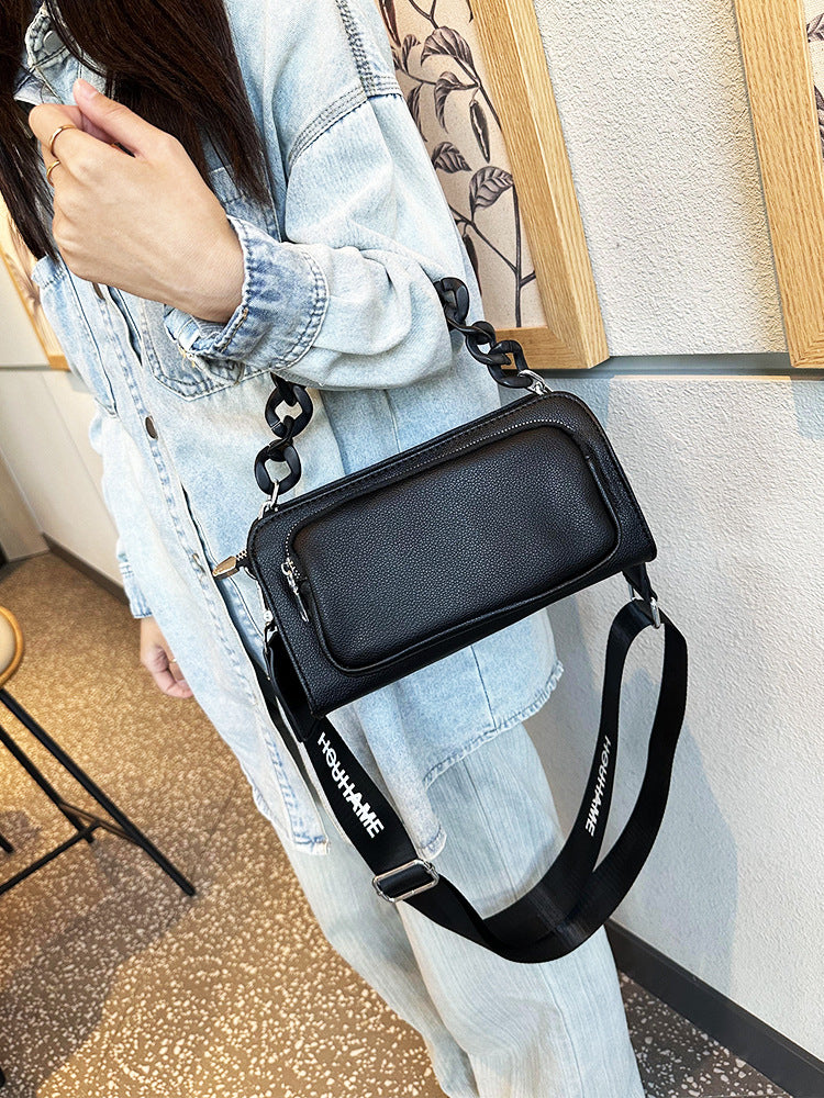 Women's High-grade Fashion Soft Leather Niche Pouch Shoulder Bags