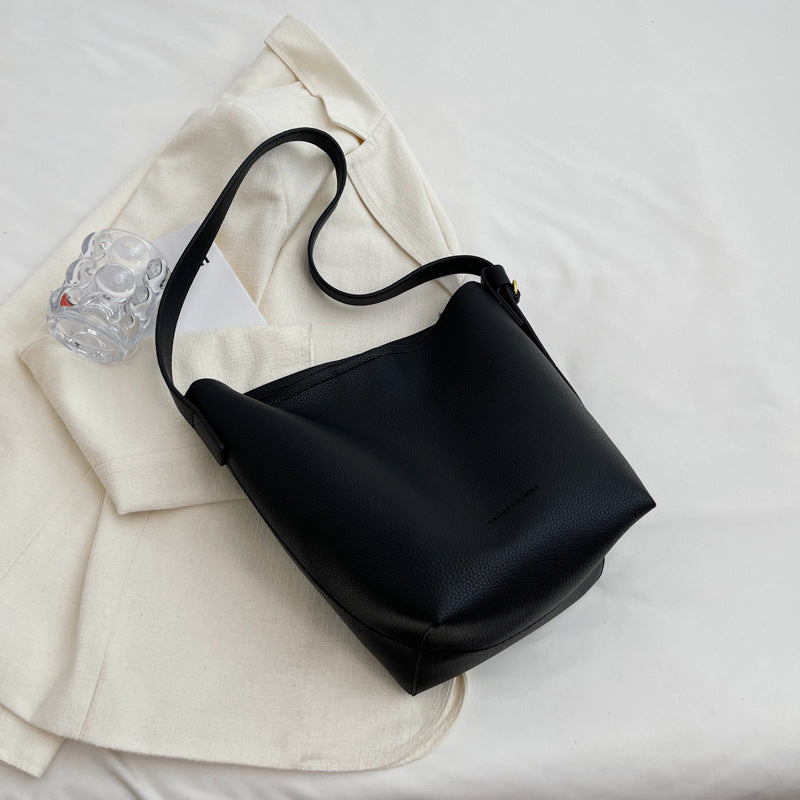 Women's Lady Vintage Lychee Pattern Big Fashionable Bags