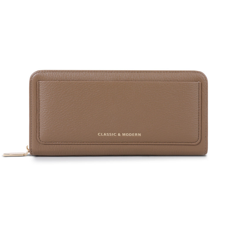 Women's Simple Large Capacity Multiple Slots Long Fashion Portable Ladies Wallet