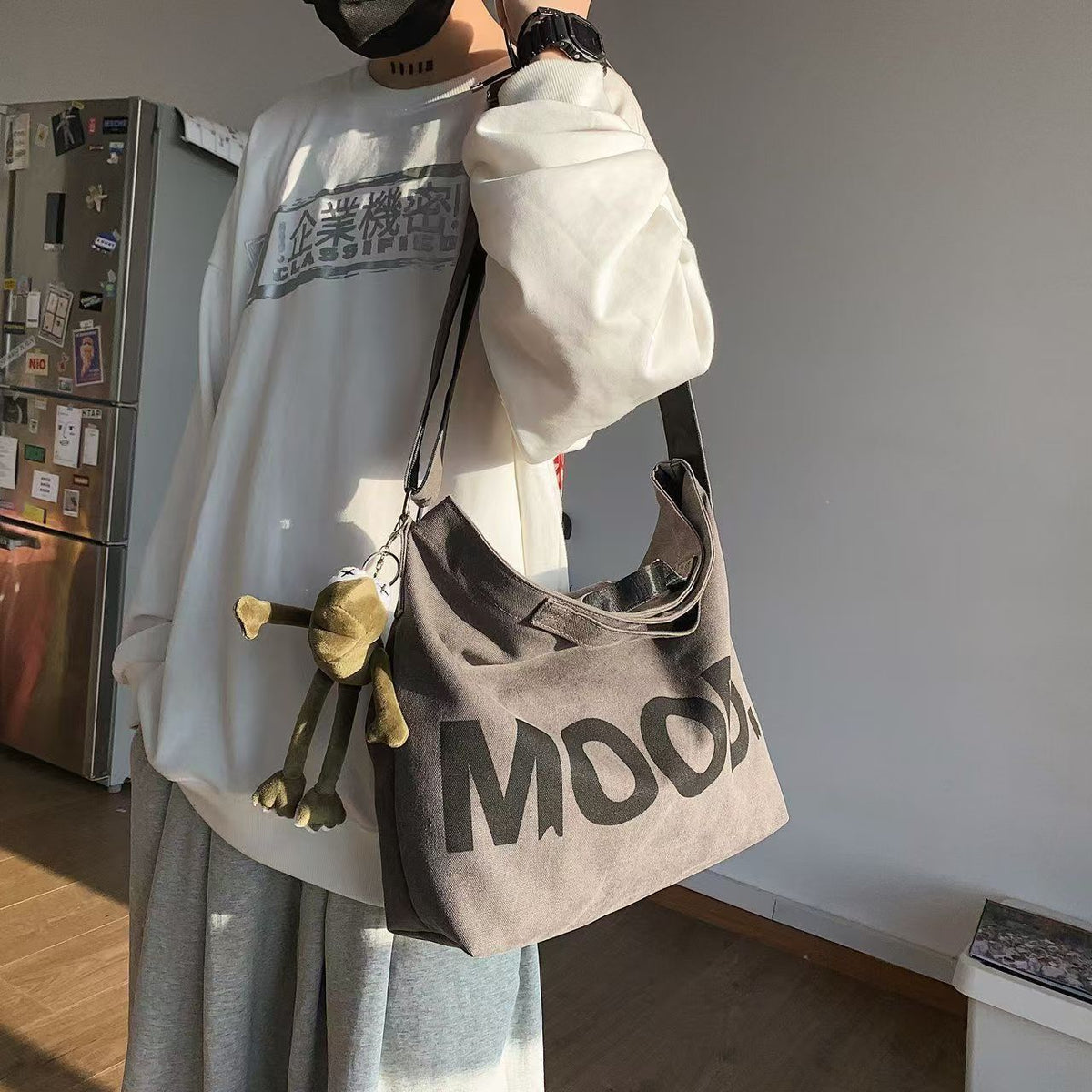 Men's Female Large Capacity Canvas Class Korean Men's Messenger Bags