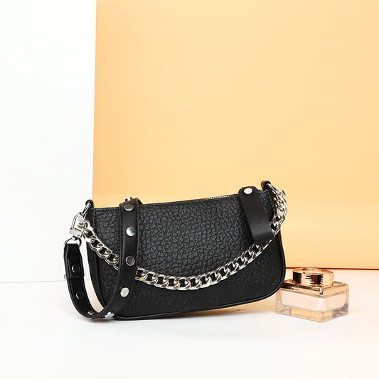 Women's Niche Underarm Soft Chain First Layer Shoulder Bags