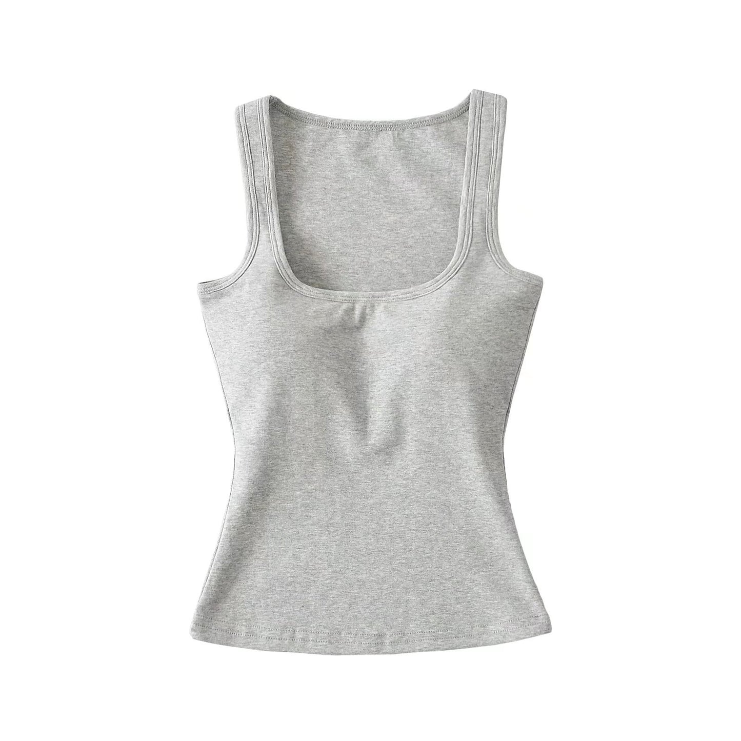 Women's Low-cut With Chest Pad Stretch Tight-fitting Cinched Tops